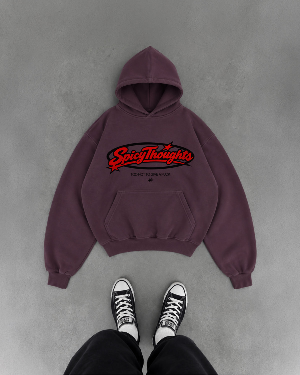 Oversized Hoodie - Too Hot To Give A Fuck