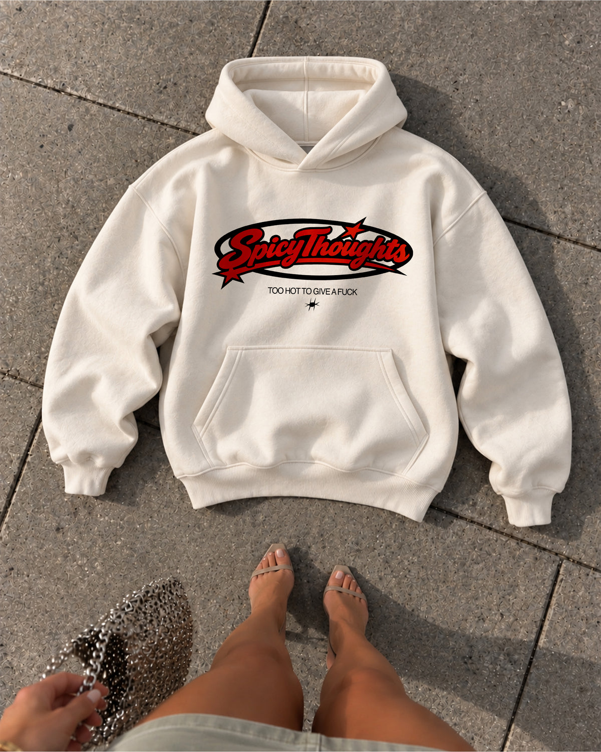 Oversized Hoodie - Too Hot To Give A Fuck