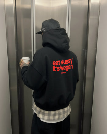 Oversized Hoodie - Eat Pussy It’s Vegan