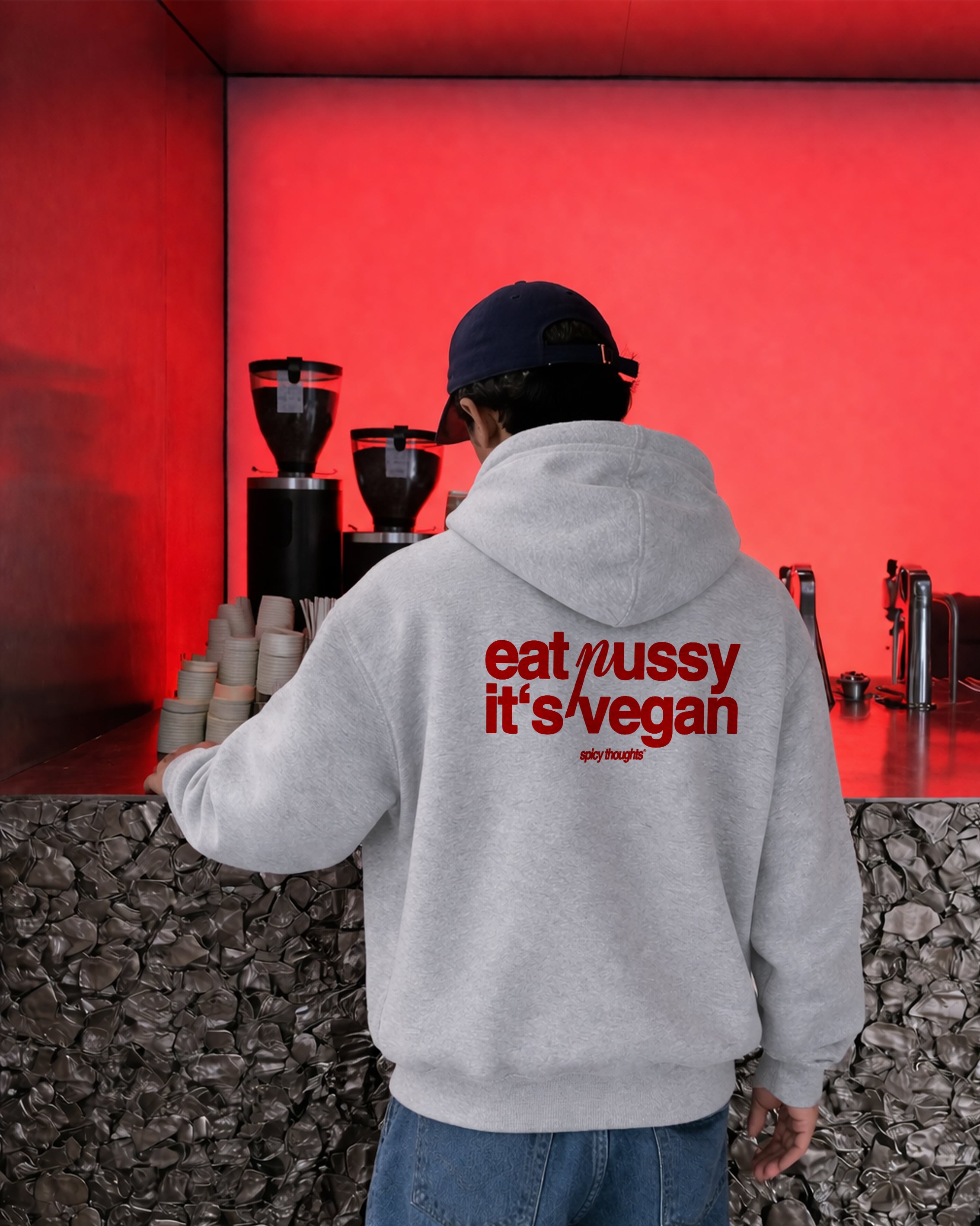 Oversized Hoodie - Eat Pussy It's Vegan – Spicy Thoughts