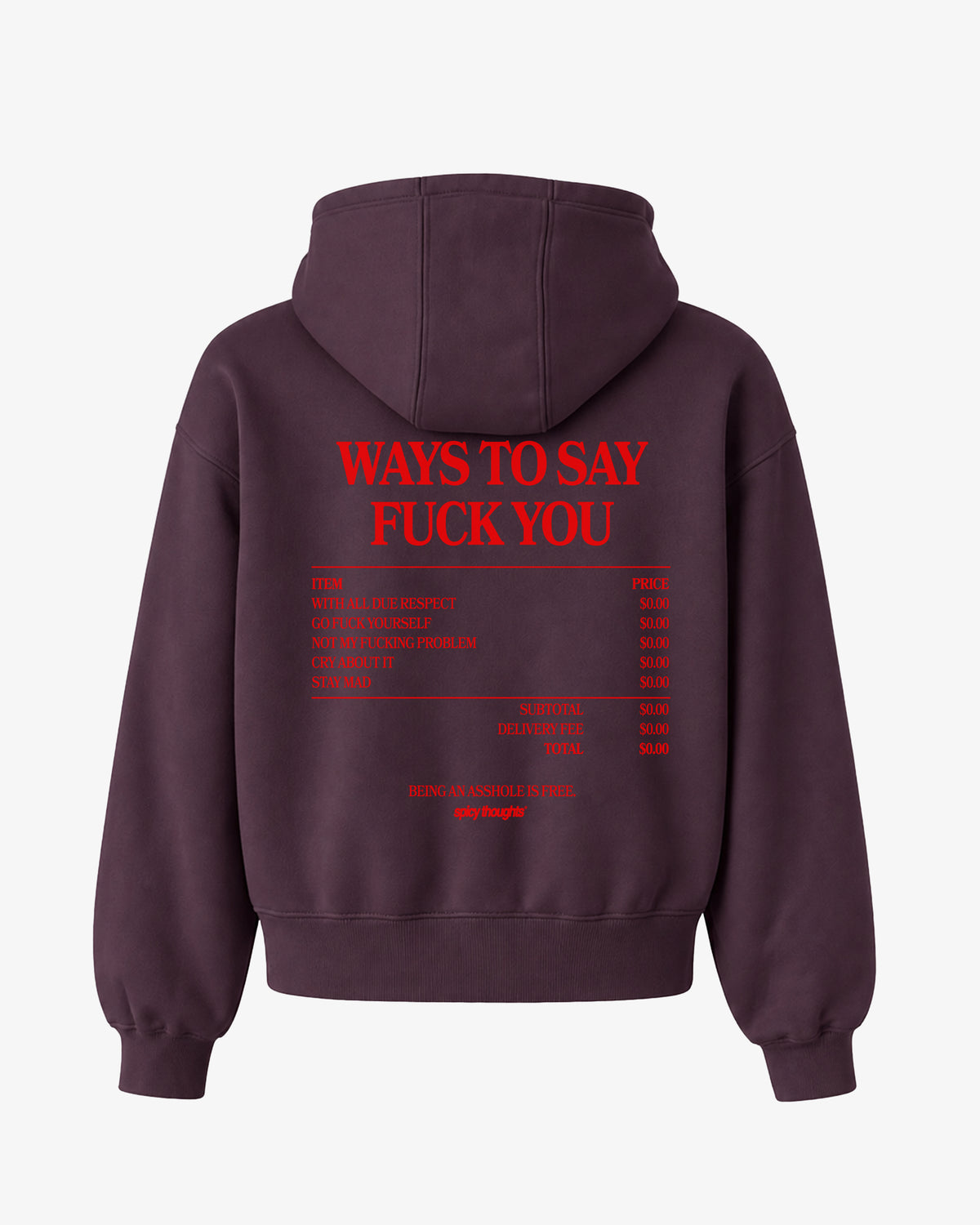 Oversized Hoodie - Ways To Say Fuck You