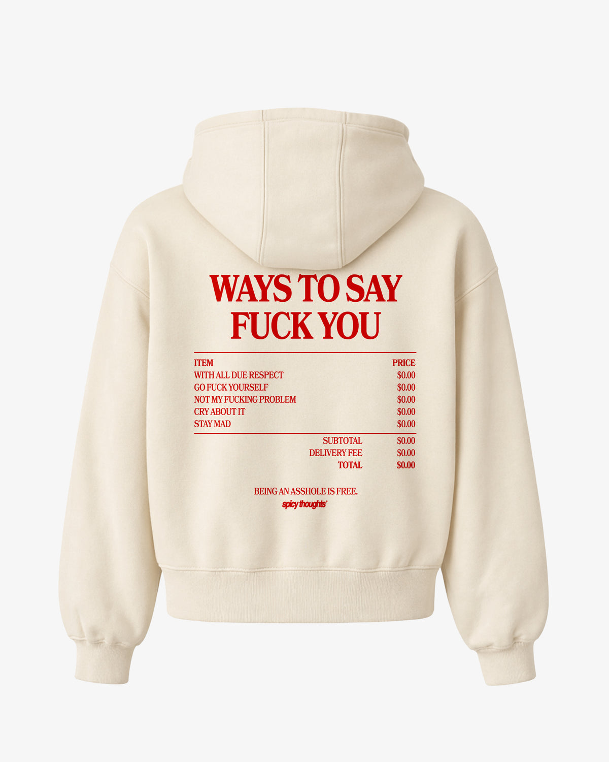 Oversized Hoodie - Ways To Say Fuck You