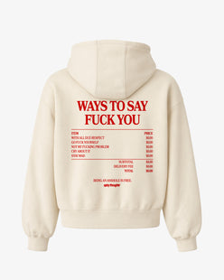 Oversized Hoodie - Ways To Say Fuck You