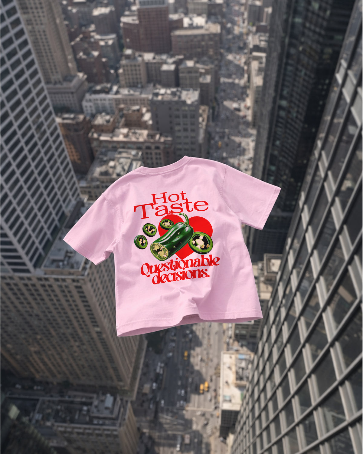 Heavy Oversized Tee - Hot Taste, Questionable Decisions