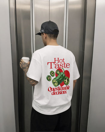 Heavy Oversized Tee - Hot Taste, Questionable Decisions