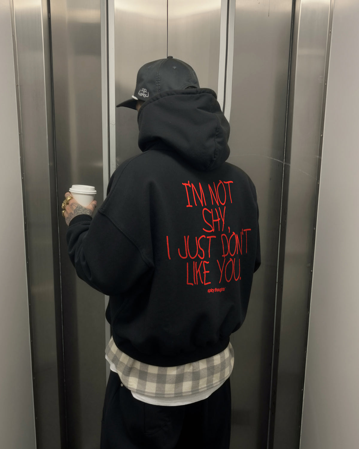 Oversized Hoodie - I’m Not Shy, I Just Don’t Like You Handwritten