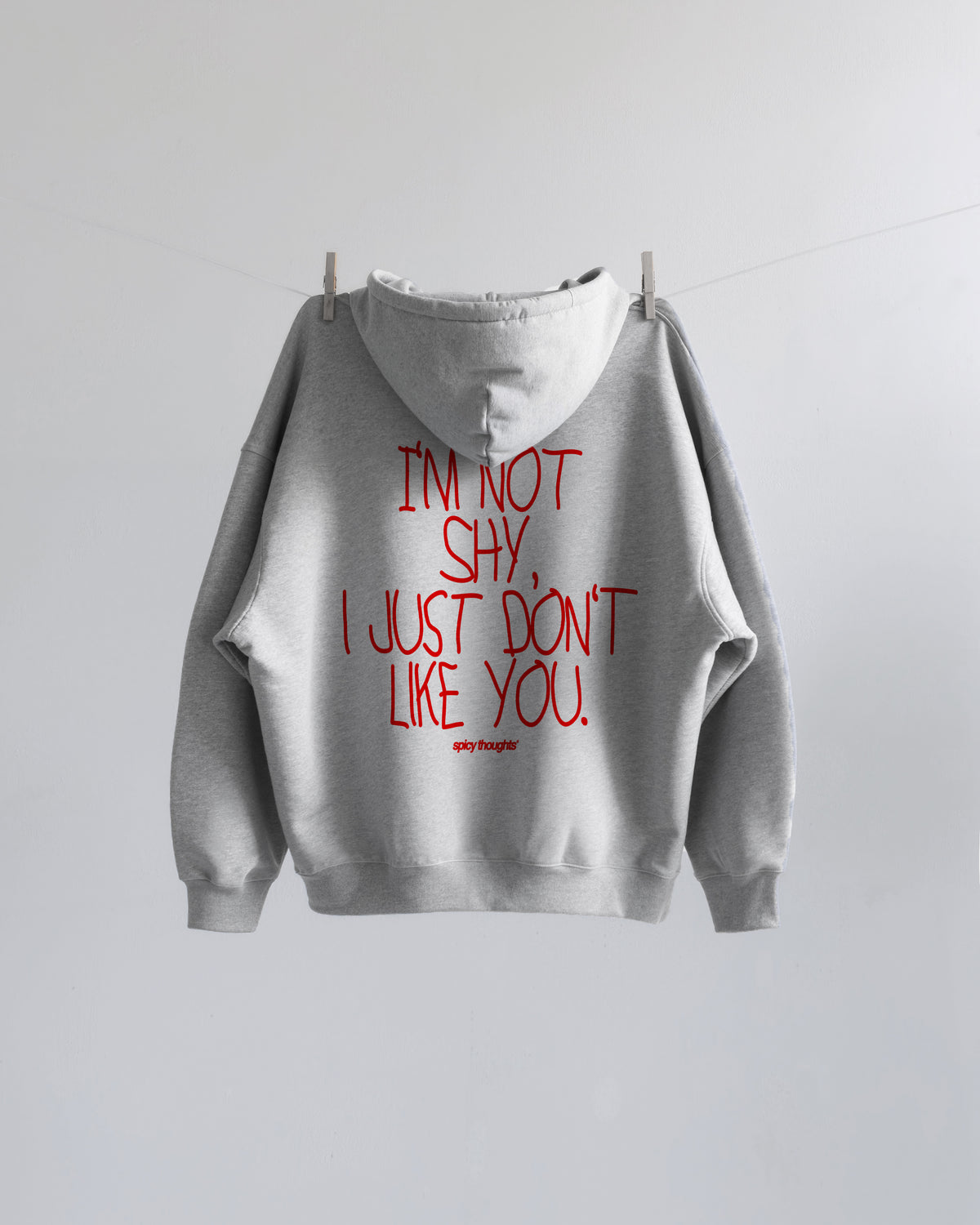 Oversized Hoodie - I’m Not Shy, I Just Don’t Like You Handwritten