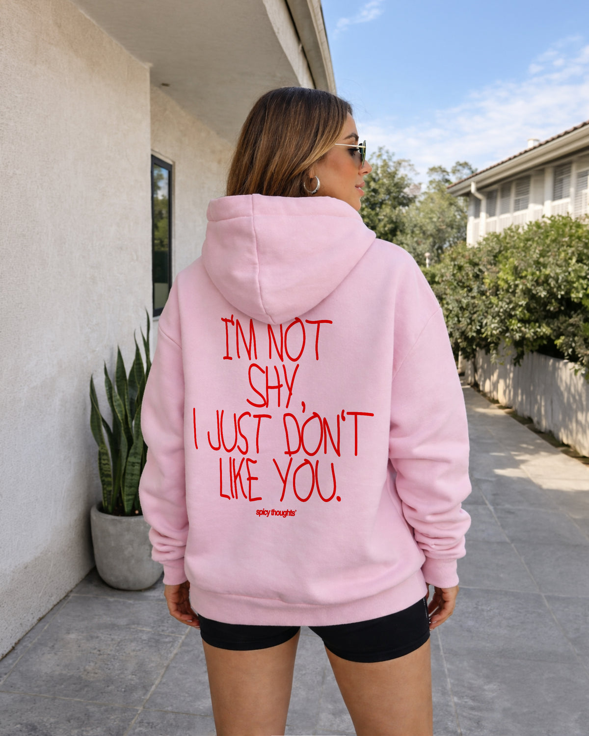 Oversized Hoodie - I’m Not Shy, I Just Don’t Like You Handwritten