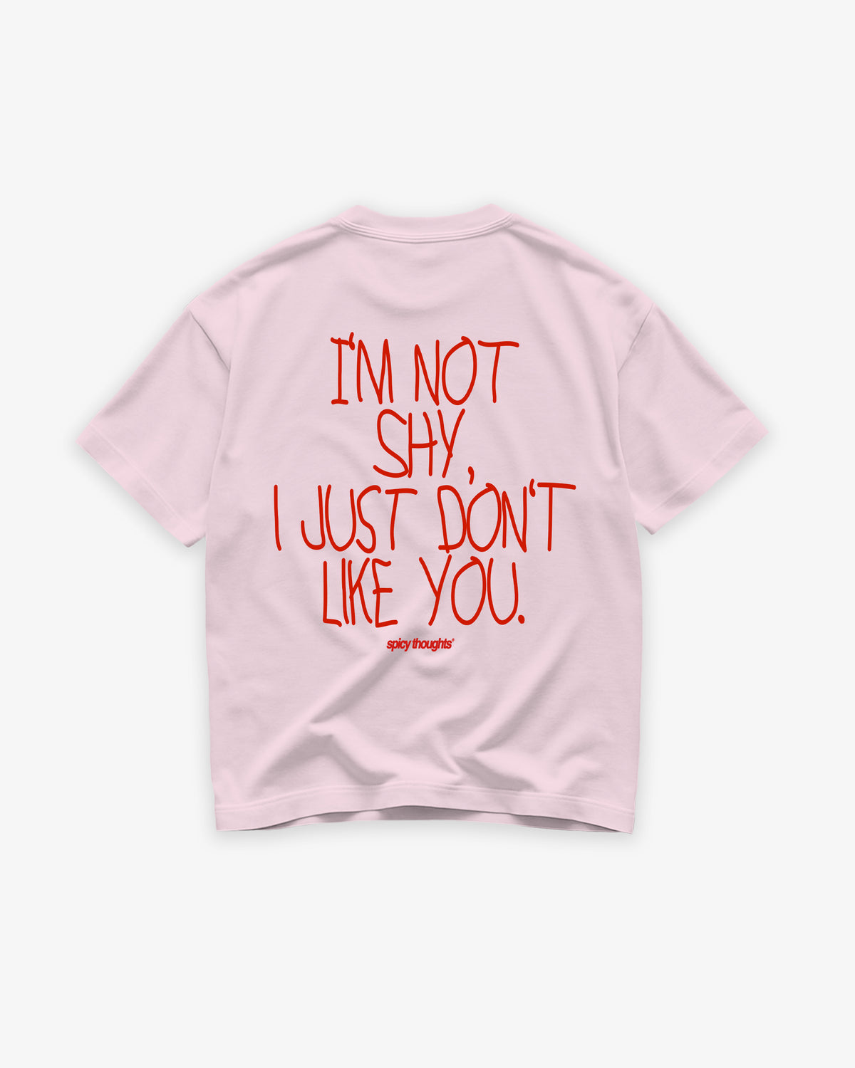 Heavy Oversized Tee - I’m Not Shy, I Just Don’t Like You Handwritten