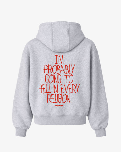 Oversized Hoodie - Going to Hell in Every Religion