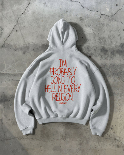 Oversized Hoodie - Going to Hell in Every Religion
