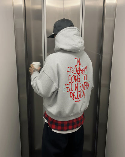 Oversized Hoodie - Going to Hell in Every Religion