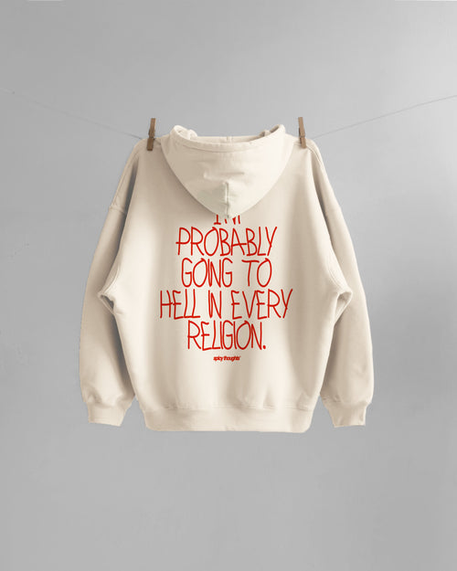 Oversized Hoodie - Going to Hell in Every Religion