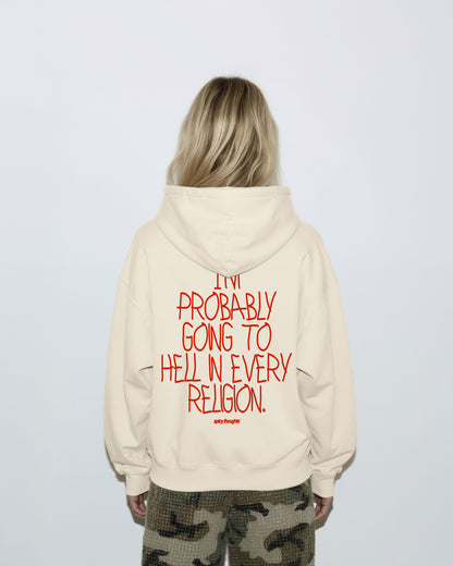 Oversized Hoodie - Going to Hell in Every Religion