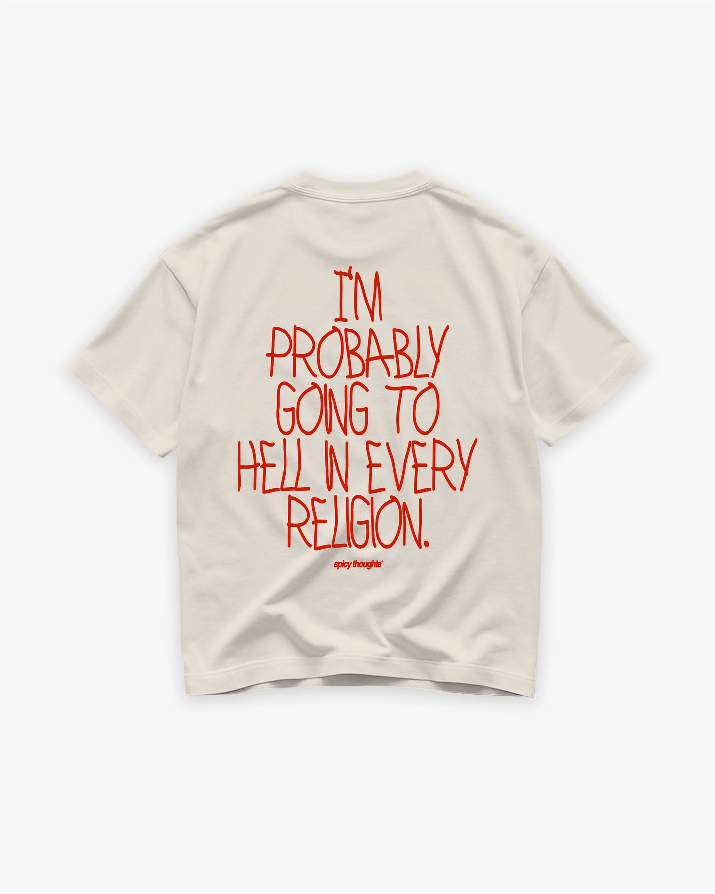 Heavy Oversized Tee - Going to Hell in Every Religion