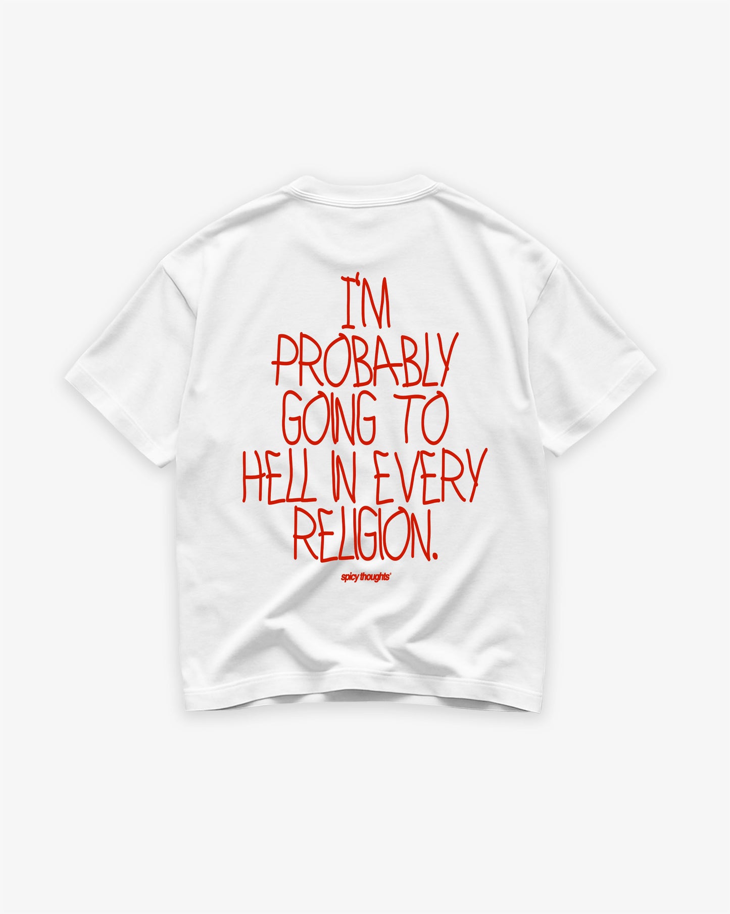 Heavy Oversized Tee - Going to Hell in Every Religion