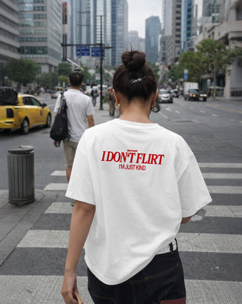 Heavy Oversized Tee - I Don’t Flirt – I’m Just Kind