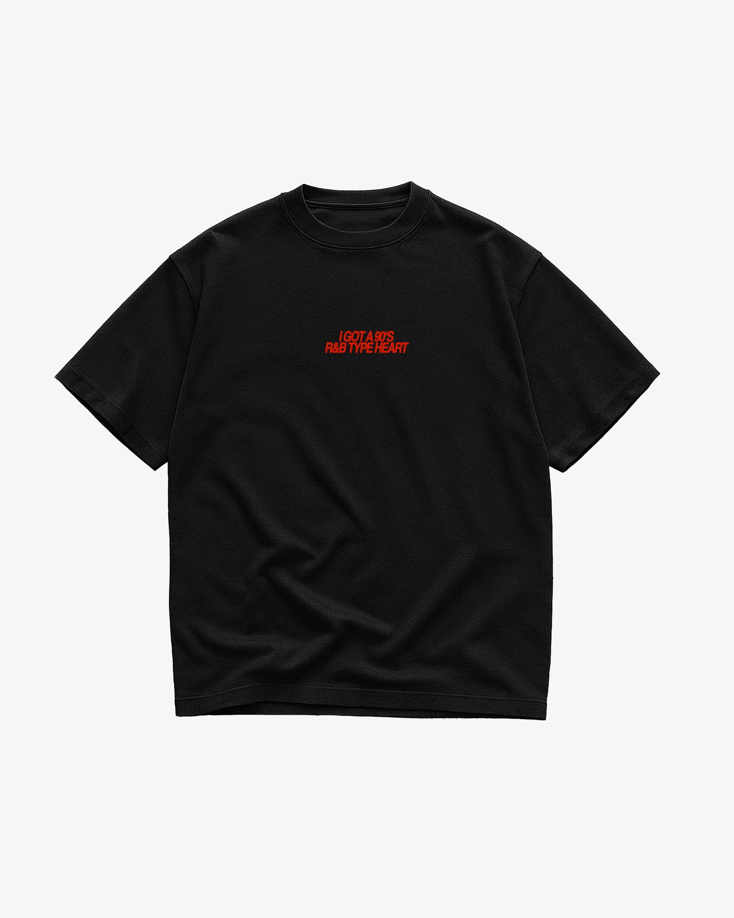 Heavy Oversized Tee - 90’s R&B Type Heart