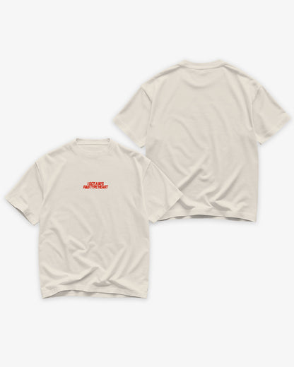 Heavy Oversized Tee - 90’s R&B Type Heart