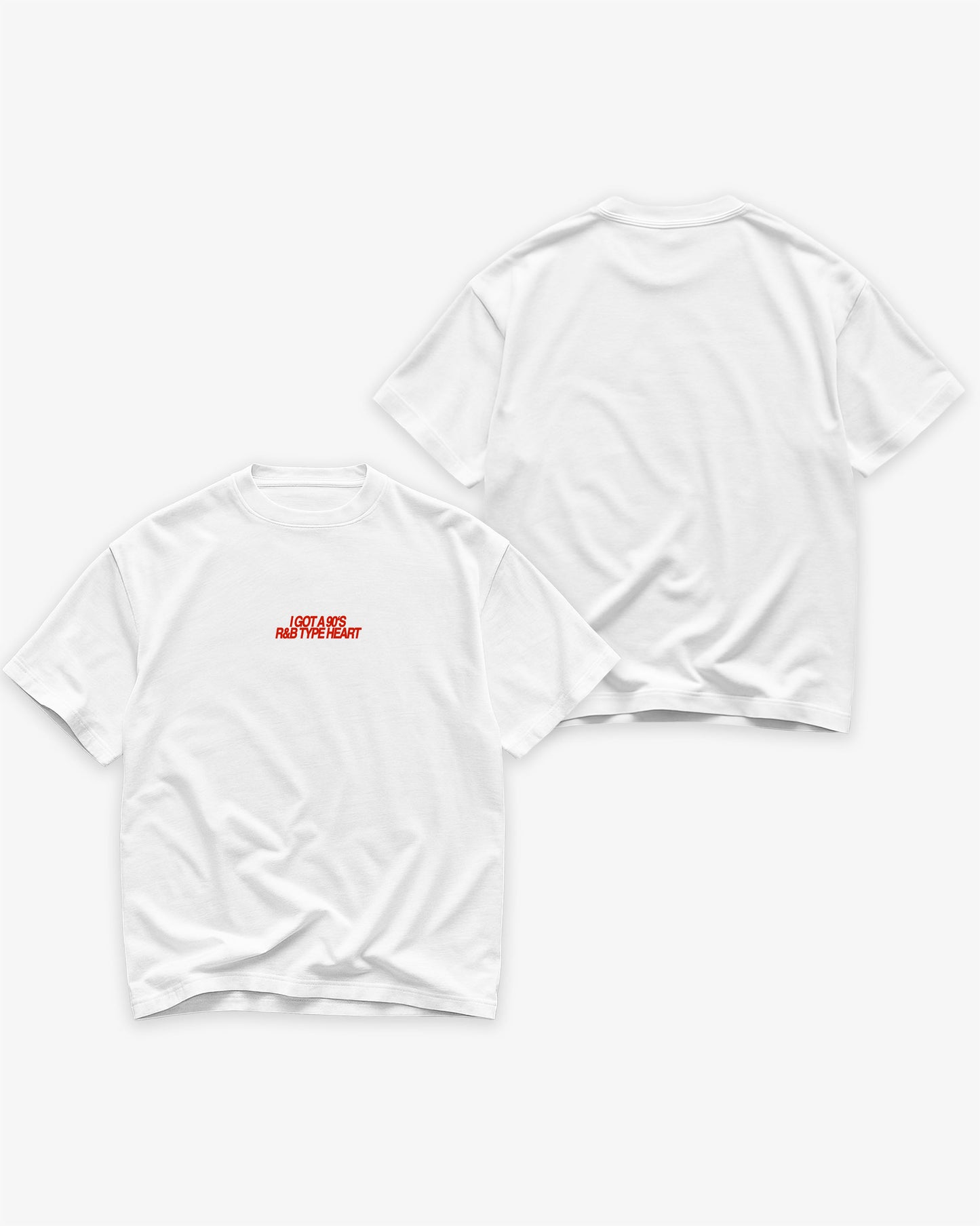 Heavy Oversized Tee - 90’s R&B Type Heart