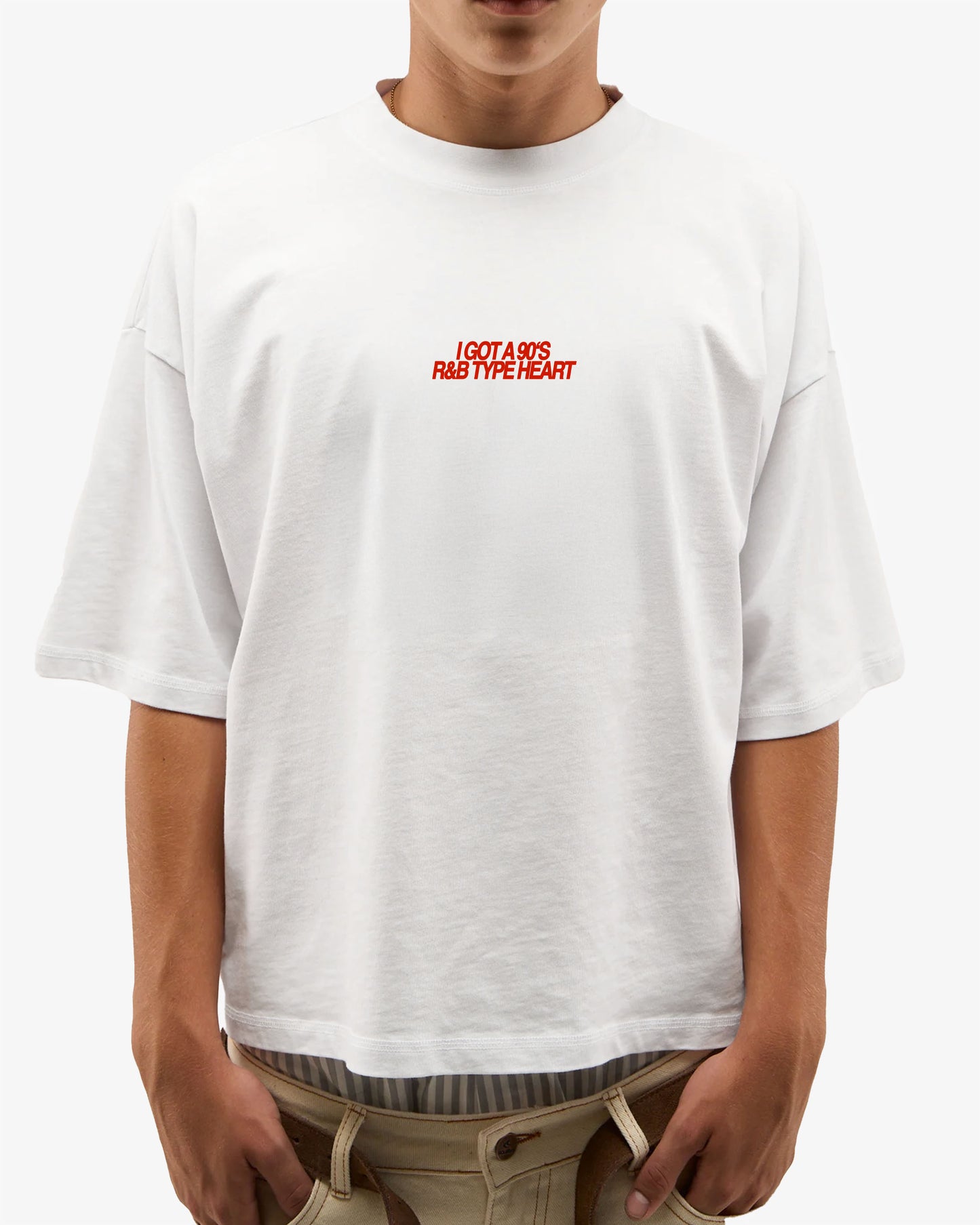 Heavy Oversized Tee - 90’s R&B Type Heart