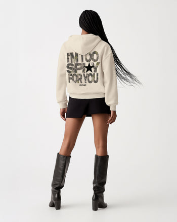 Oversized Hoodie Black - I’m Too Spicy For You