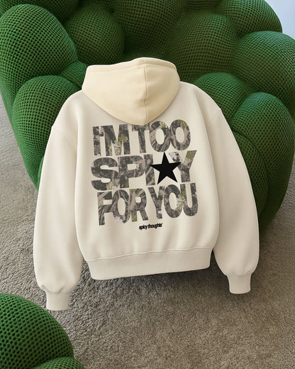 Oversized Hoodie Black - I’m Too Spicy For You