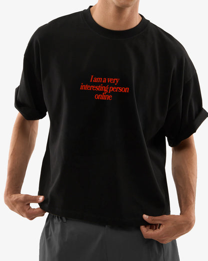 Heavy Oversized Tee - Interesting Person Online