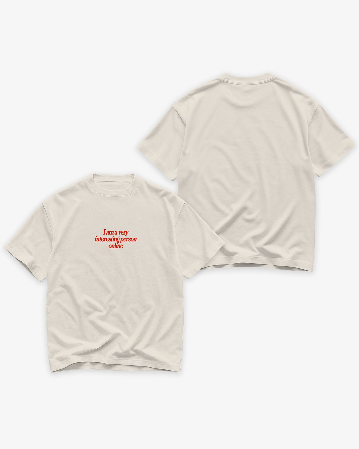 Heavy Oversized Tee - Interesting Person Online