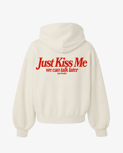 Oversized Hoodie Black - Just Kiss Me
