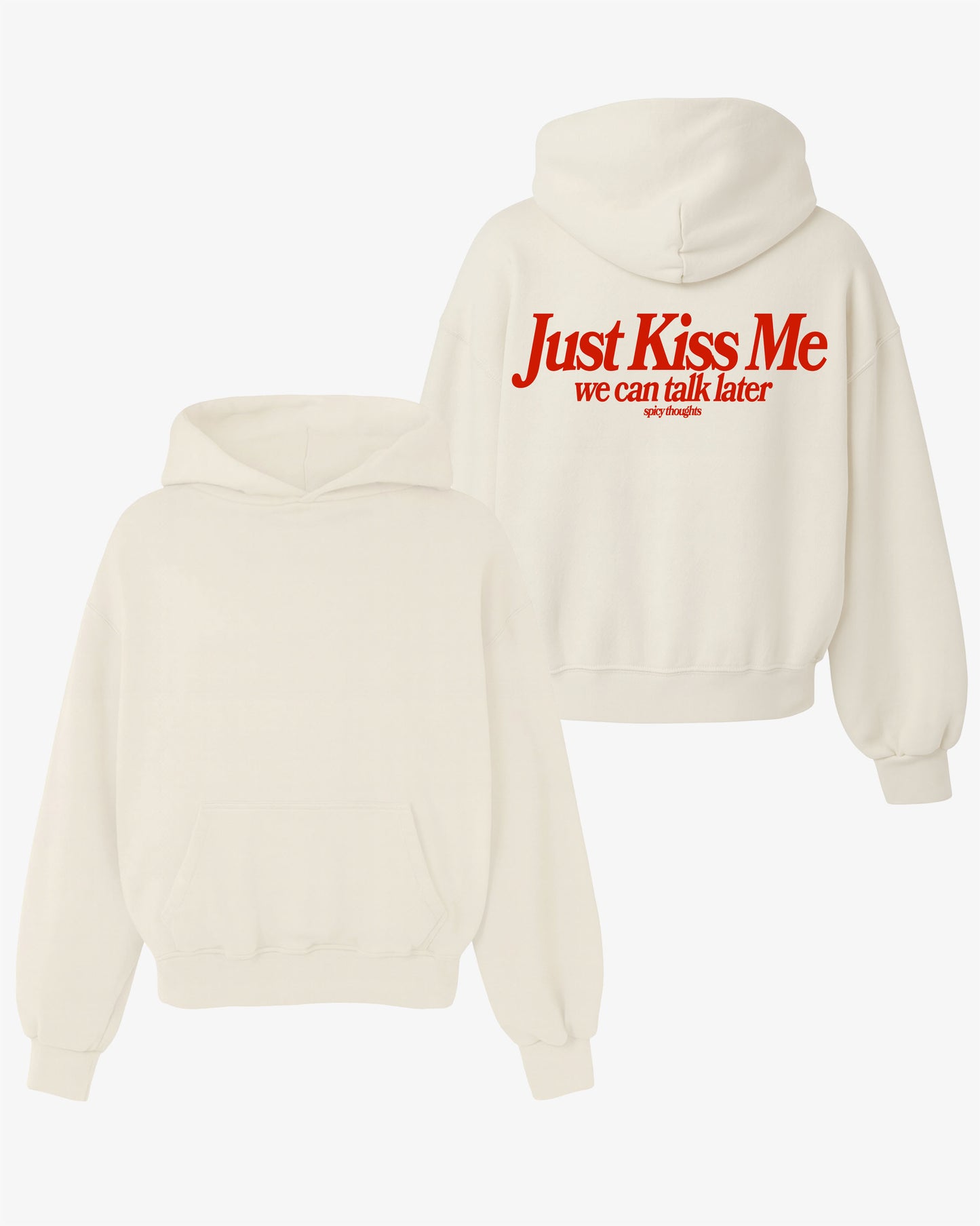 Oversized Hoodie Black - Just Kiss Me