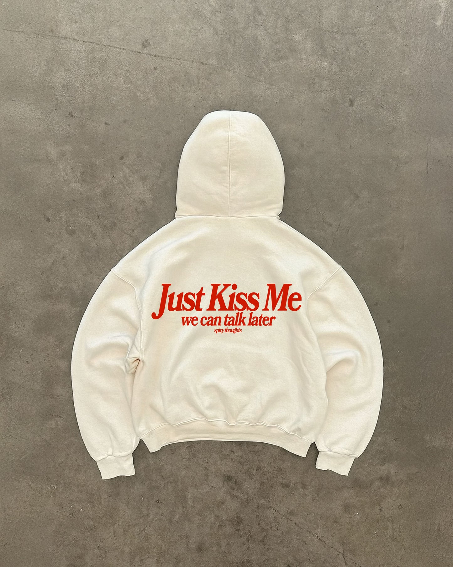 Oversized Hoodie Black - Just Kiss Me