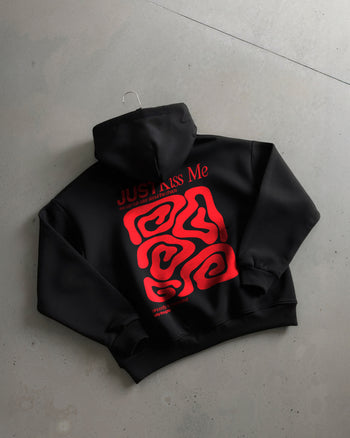 Oversized Hoodie - Just Kiss Me we can talk later about the chaos