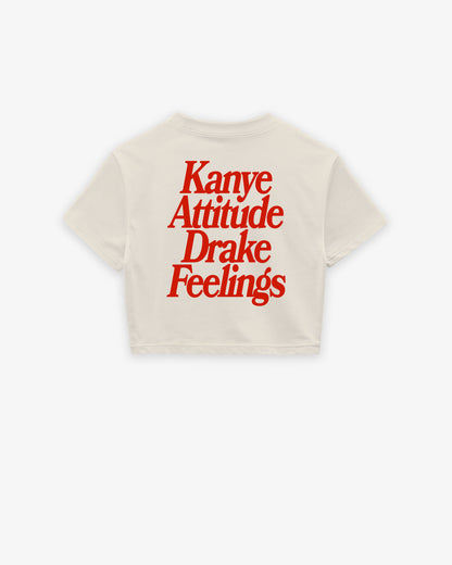Oversize Cropped Tee - Kanye x Drake