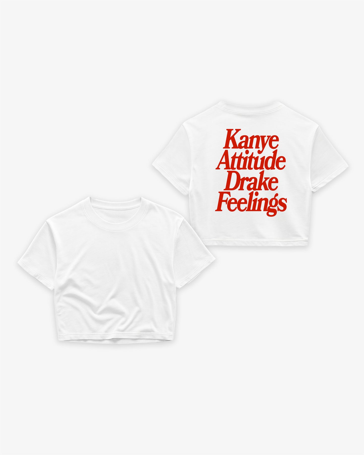 Oversize Cropped Tee - Kanye x Drake