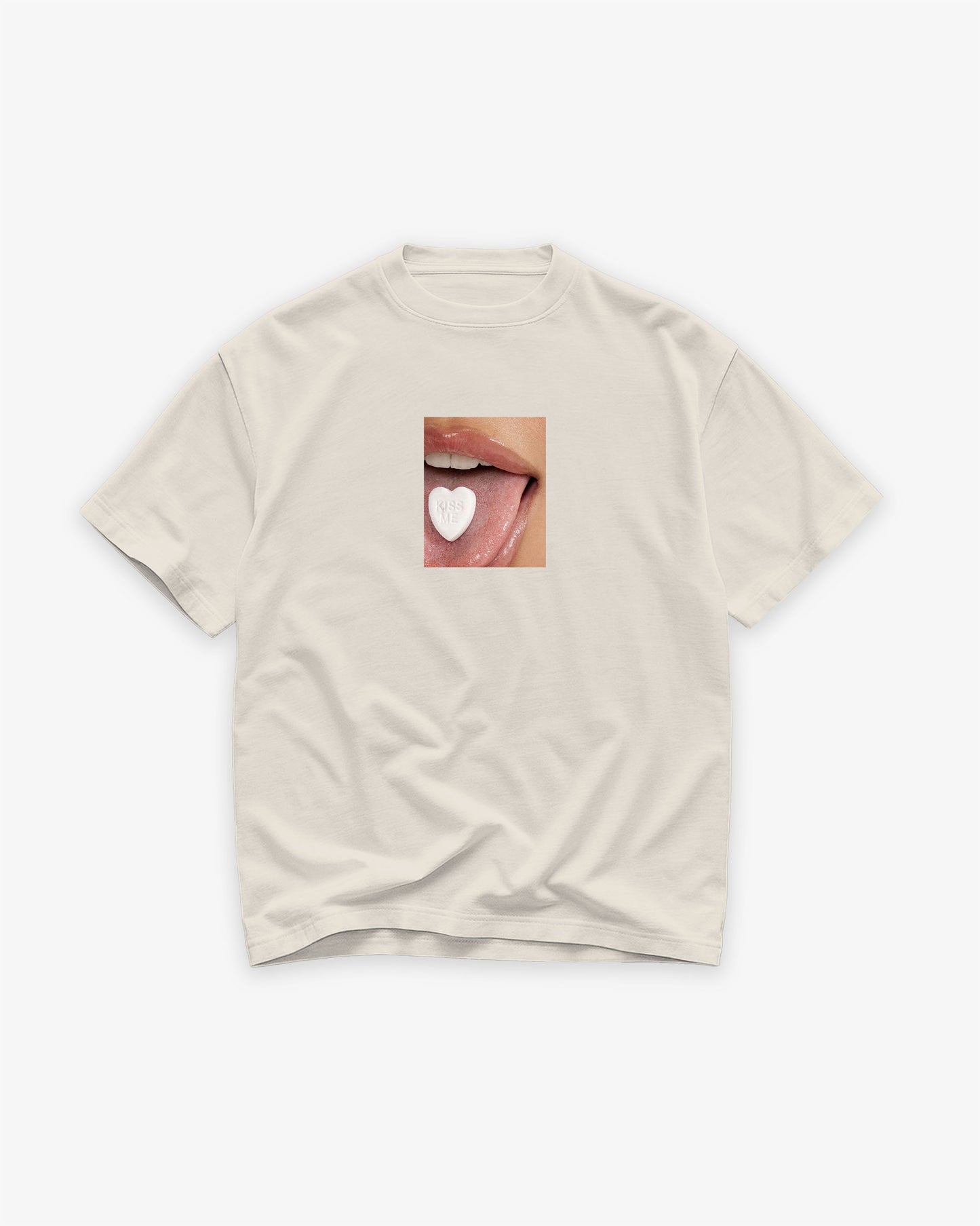 Heavy Oversized Tee - Kiss Me