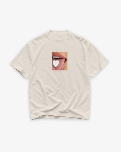 Heavy Oversized Tee - Kiss Me