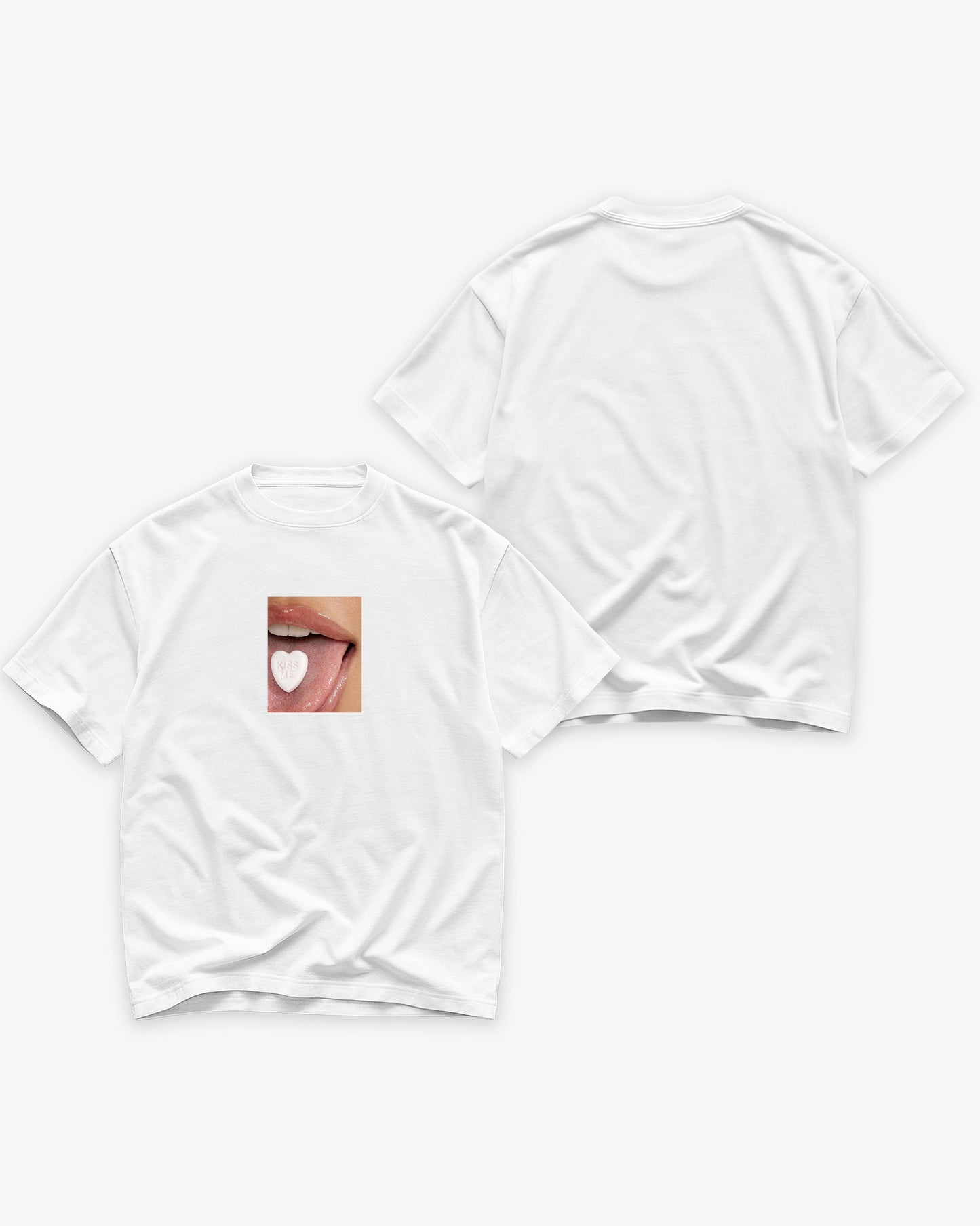 Heavy Oversized Tee - Kiss Me