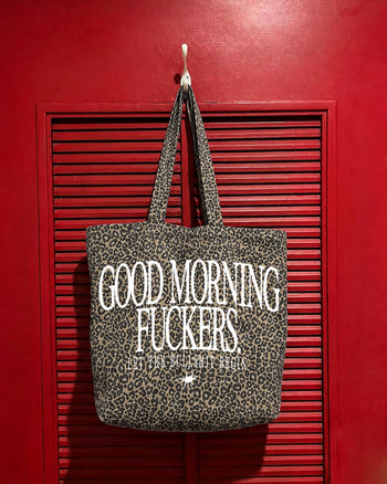 Tote Bag Leopard - Good Morning Fuckers