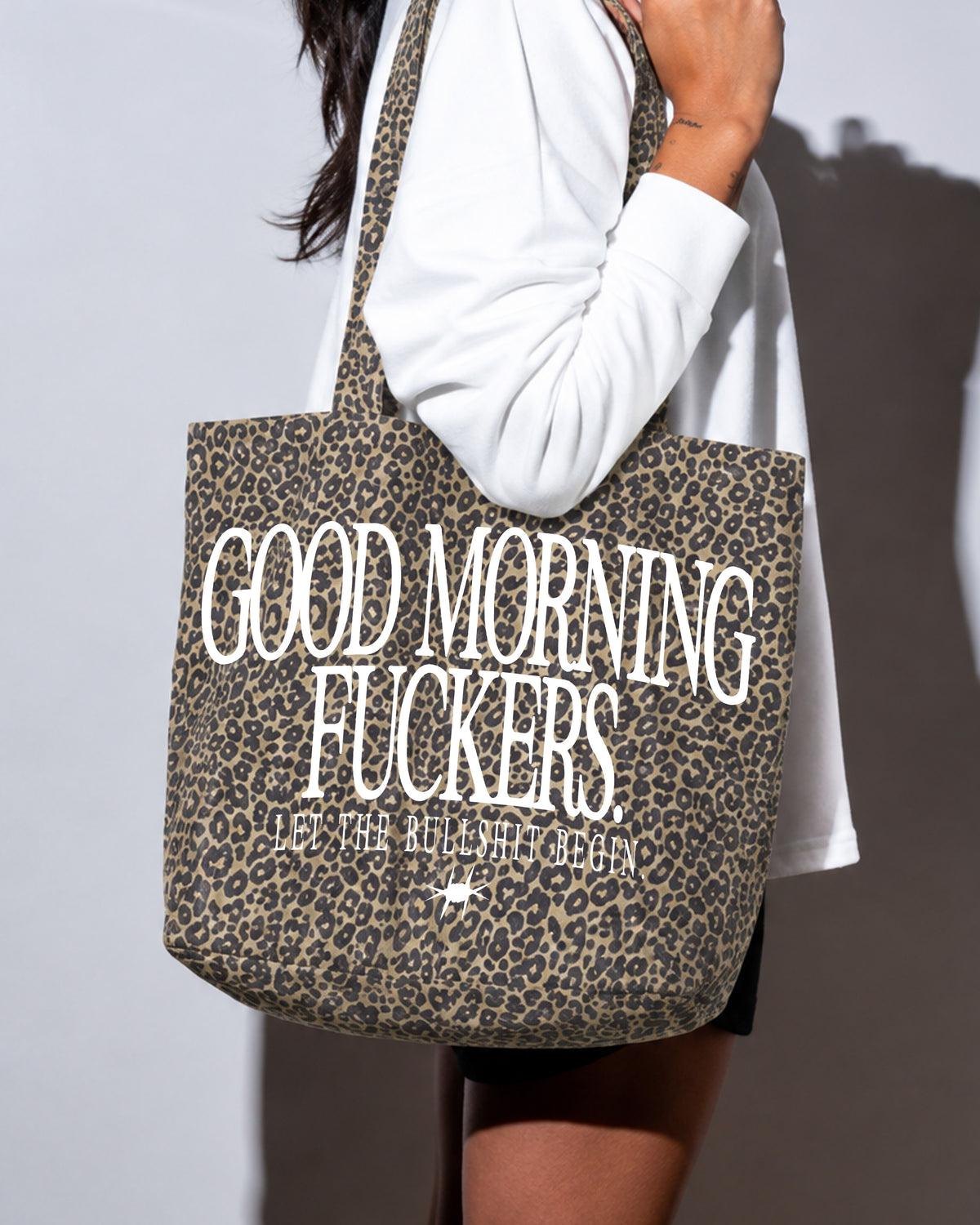 Tote Bag Leopard - Good Morning Fuckers
