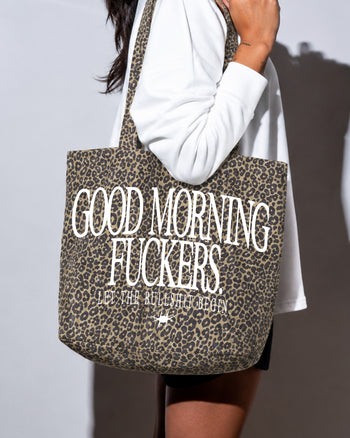 Tote Bag Leopard - Good Morning Fuckers