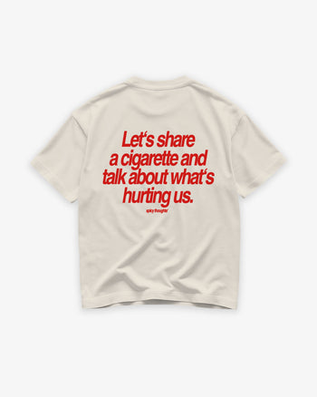 Heavy Oversized Tee - Let’s Share a Cigarette