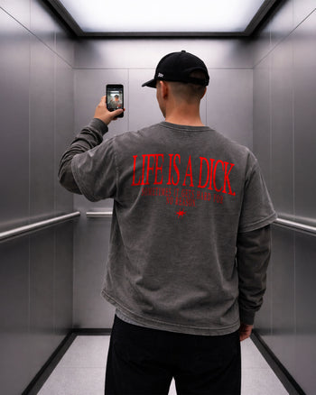 Heavy Oversized Tee - Life Is A Dick