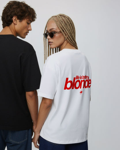 Heavy Oversized Tee - Life Is Better Blonde
