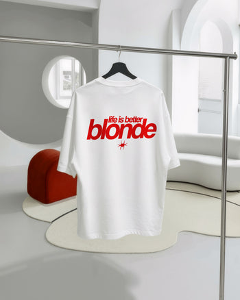 Heavy Oversized Tee - Life Is Better Blonde