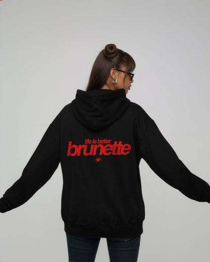 Oversized Hoodie - Life Is Better Brunette