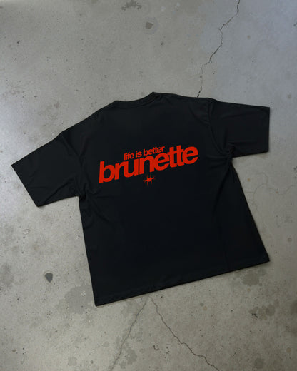 Heavy Oversized Tee - Life Is Better Brunette