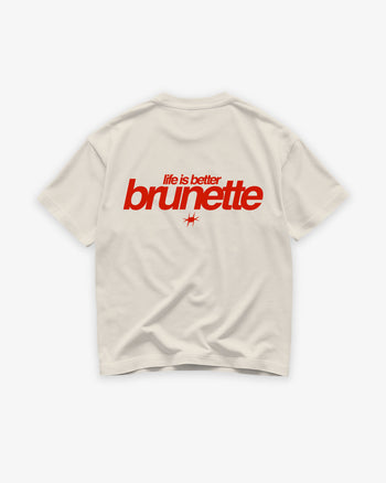 Heavy Oversized Tee - Life Is Better Brunette