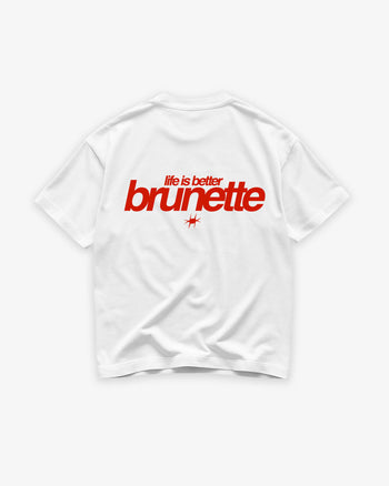 Heavy Oversized Tee - Life Is Better Brunette