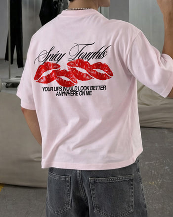 Heavy Oversized Tee - Your Lips Would Look Better